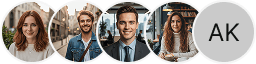 Varios avatares de perfiles de inversores en la sección de reseñas de trading de Permutazgo
